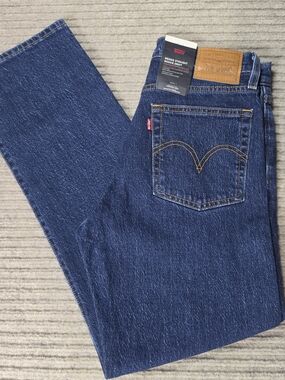 Levi's Premium Women Wedgie Straight Fit High Rise Jeans  27x28  Blue  NWT $98